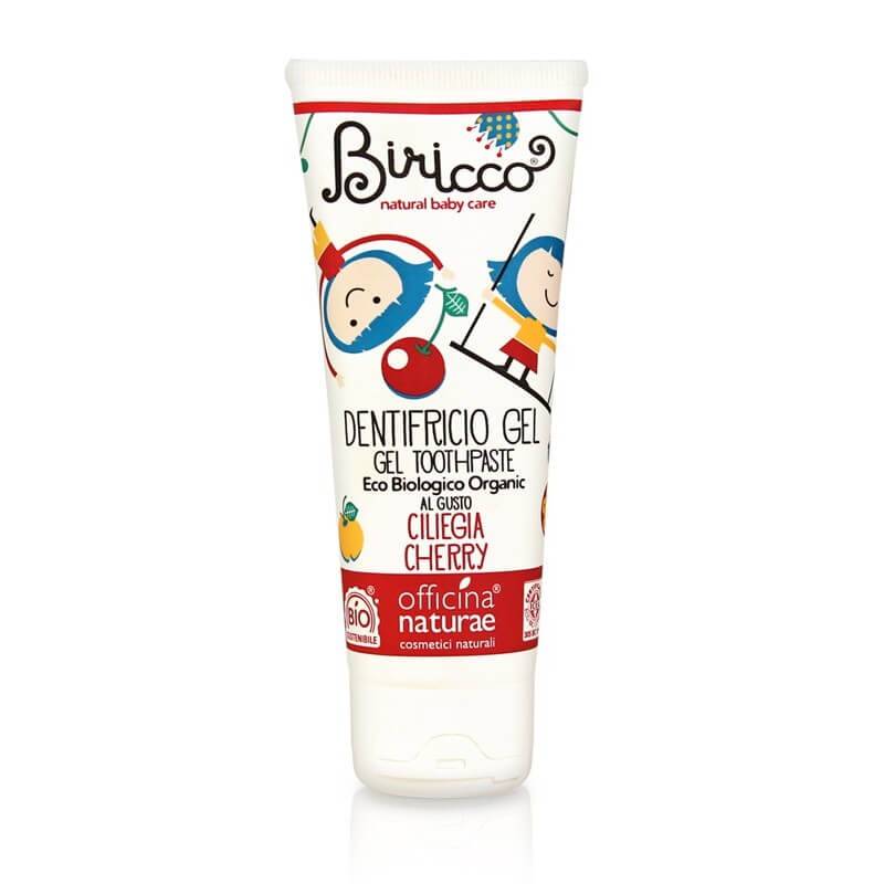 Cherry Toothpaste for kids moss9 Officina naturae